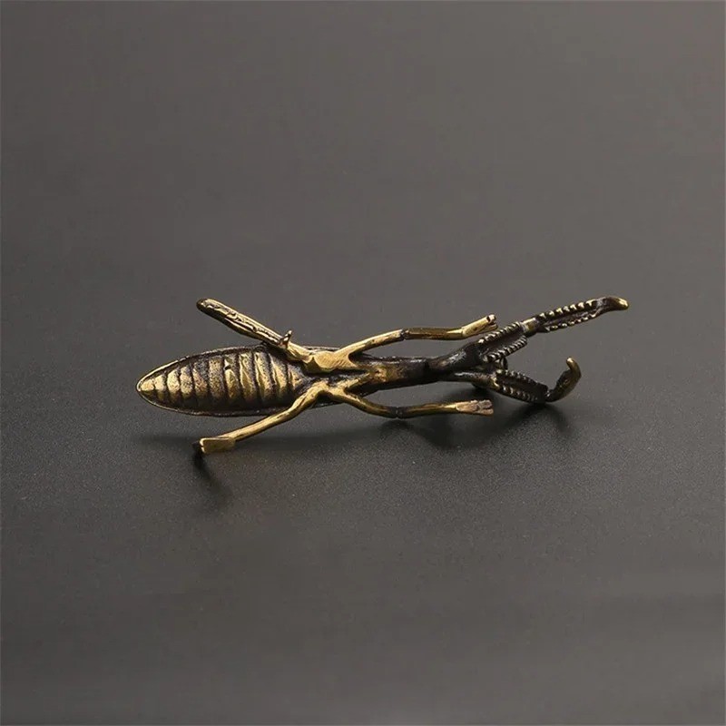 Metal Animal Ornament Home Vintage Brass Mantis Figurine Decor Fashion Gift
