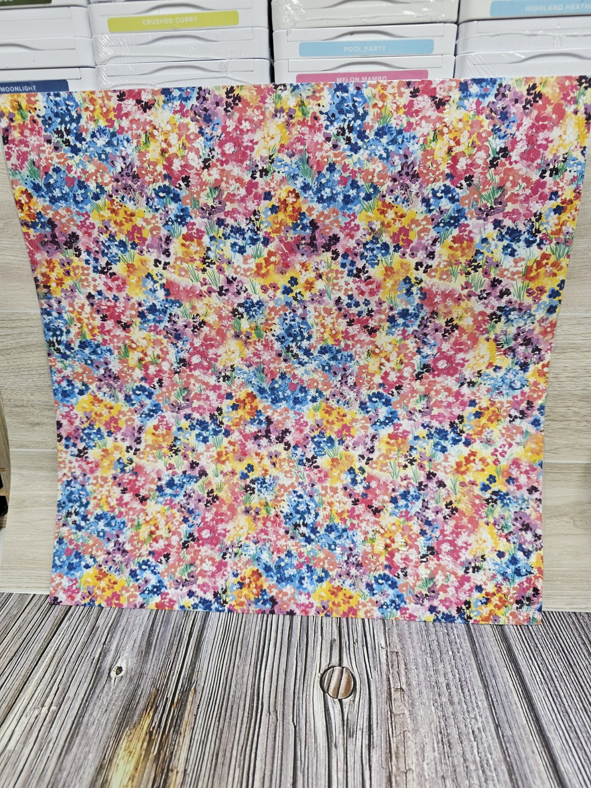 Stampin’ UP! BLOOM IMPRESSIONS DESIGNER SERIES PAPER New 12 sheets 12 x 12 DSP