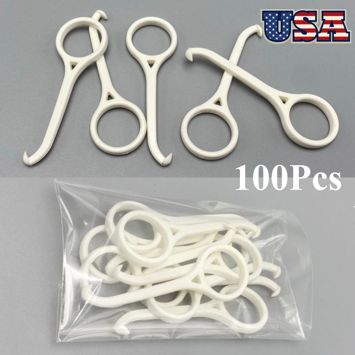 100Pcs Orthodontic Aligner Removal Tool Braces Extractor Nice Invisible White