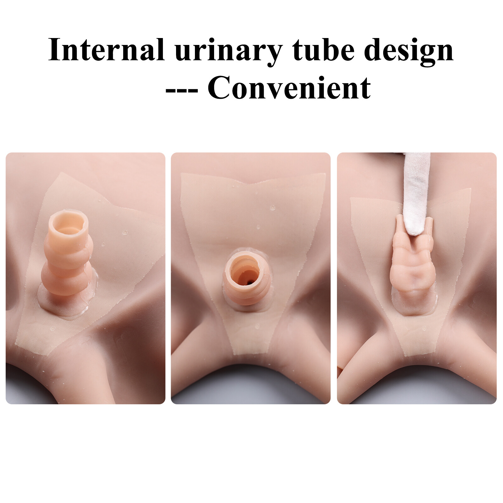 Crossdresser Silicone Panties Fake Vagina Pants Hip Enhancer Shaper Buttock Pads