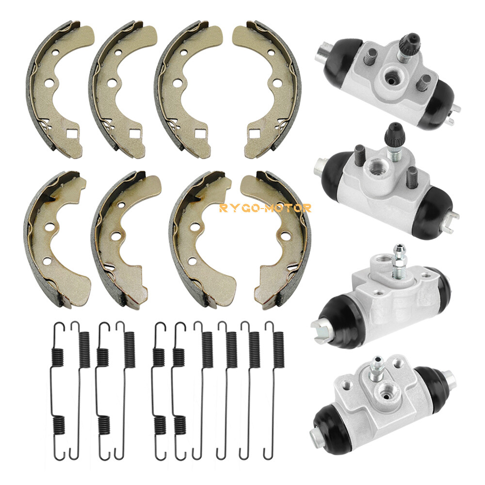 Front Rear Wheel Cylinder Brake w/Shoes for Kawasaki Mule 4000 4010 KAF620 09-21