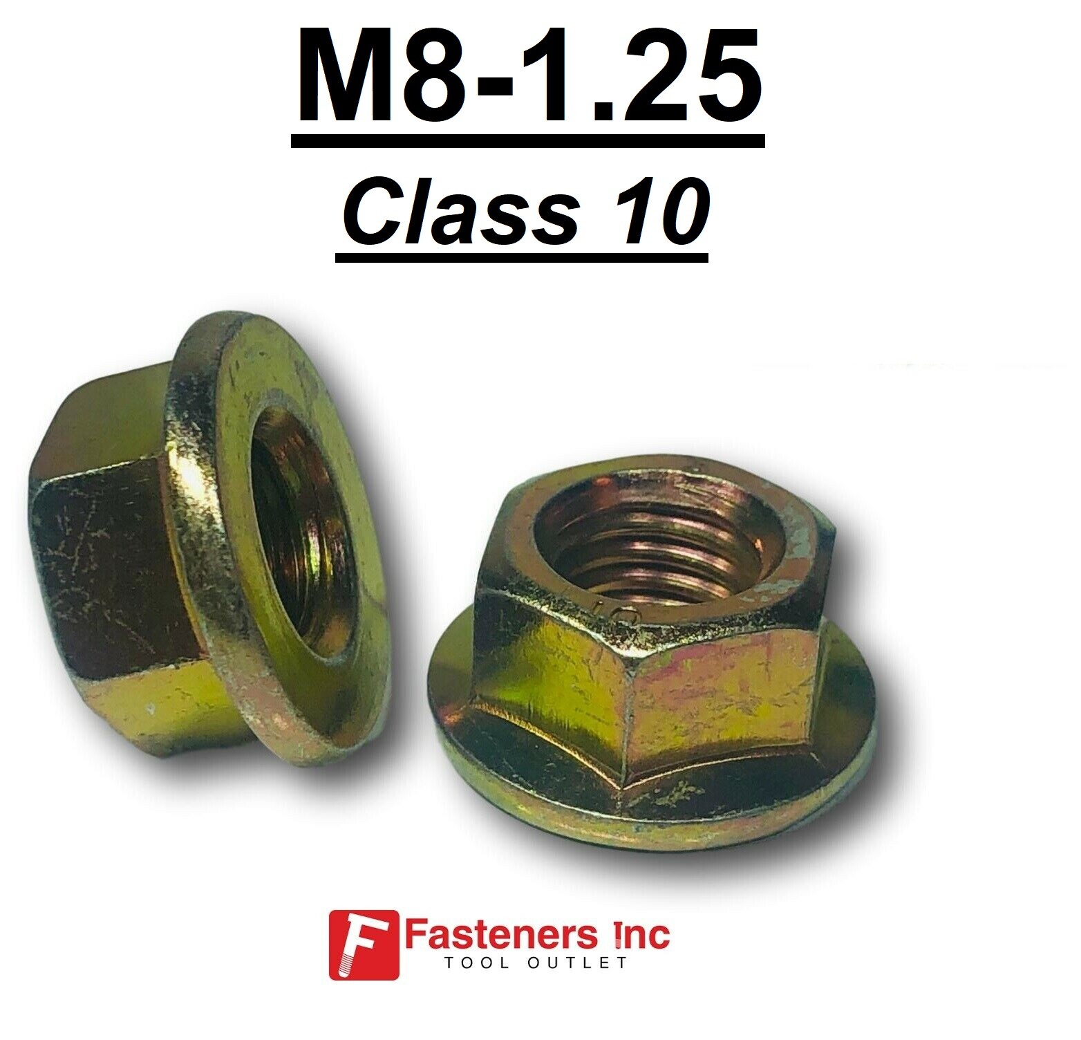 M8-1.25 x (Choose Length) Grade 10.9 Metric Flange Bolts Yellow Zinc Hardened