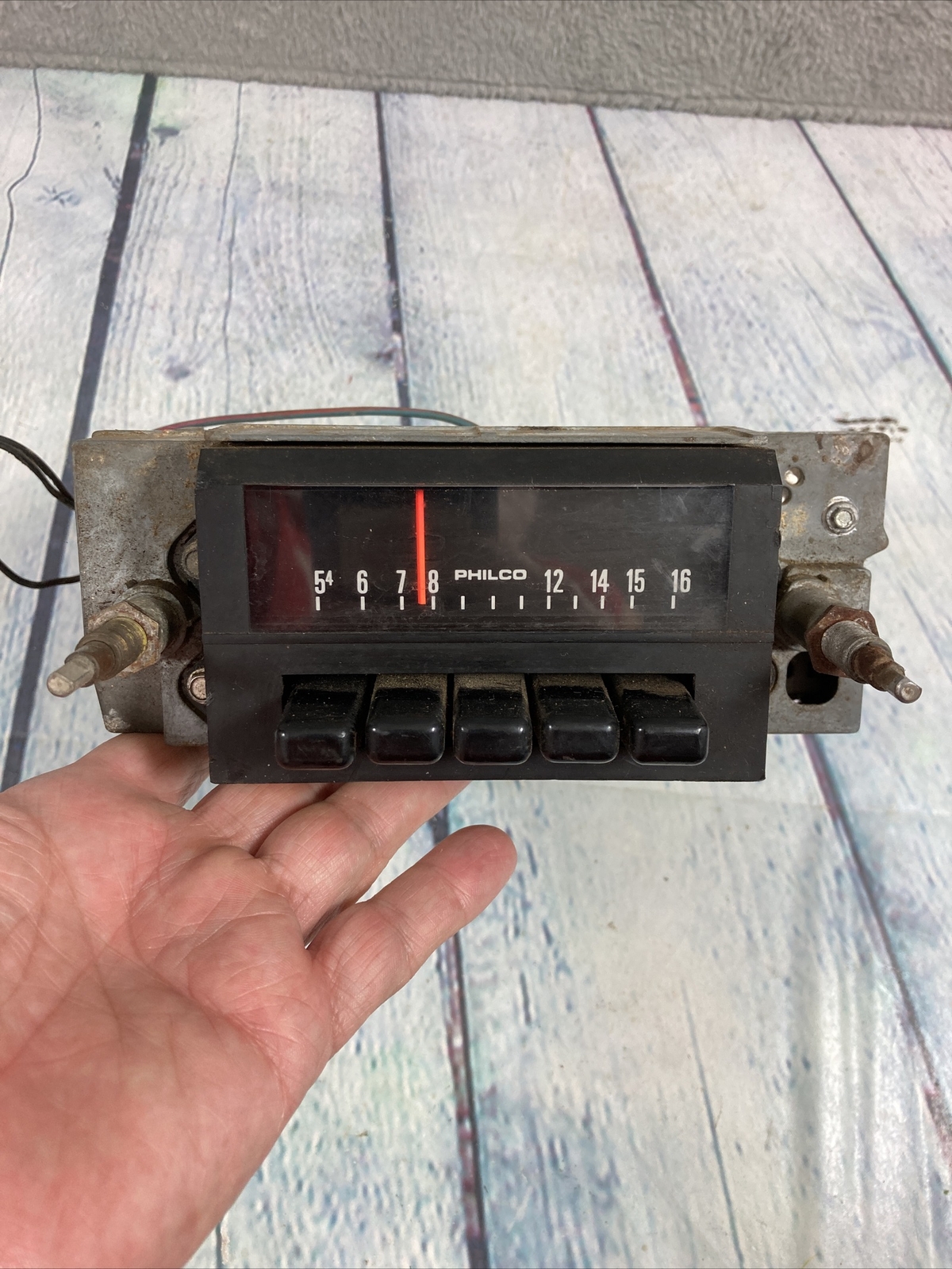 Vtg FORD Philco Car Radio AM Push Button D2TA-18806 Untested for Parts Repairs