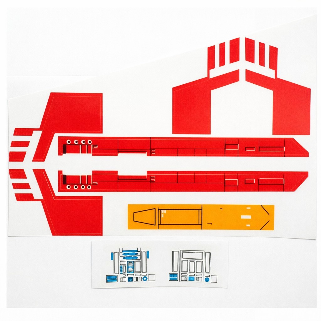 Vintage Star Wars X-Wing Pre-Cut Replacement Toy Stickers (Kenner 1978-1985)