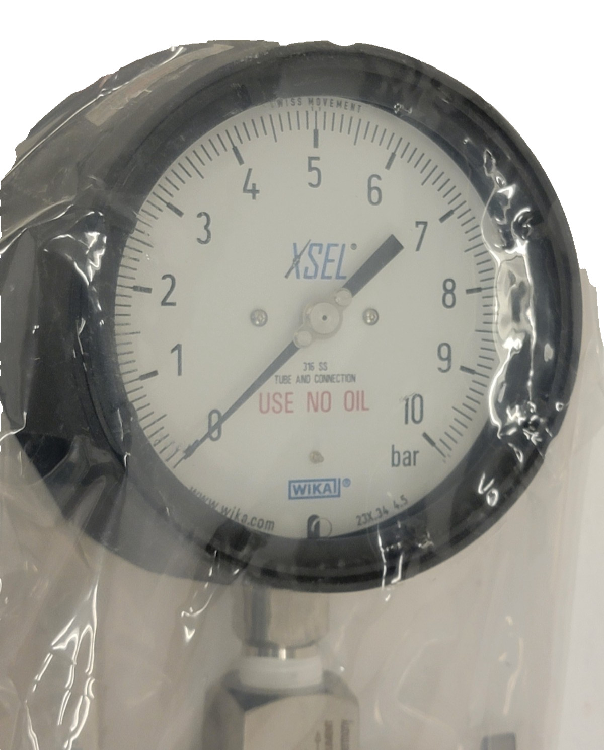 Wika Industrial Pressure Gauge 232.34 4.5" w/ Schneider SAMFSA-N4N4-A Manifold