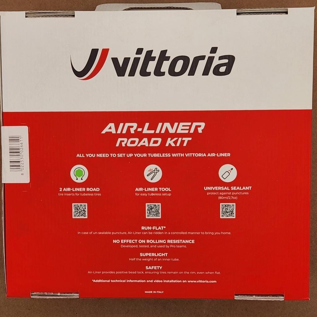 Vittoria Air-Liner Tubeless Road Bicycle Inserts KIT Large 30mm Pliers/Sealant