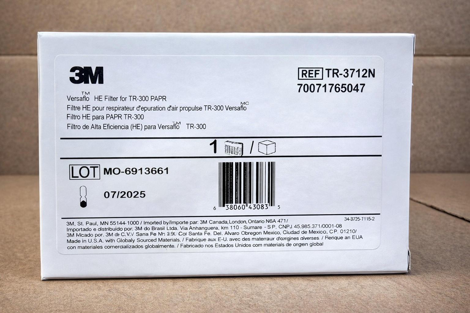 3M TR-3712N HE High Efficiency Filter for Versaflo TR-300 Series PAPR