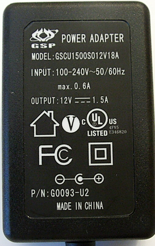 Lot of 75, 12V 1.5A GSP GSCU1500S012V18A Power Adapter