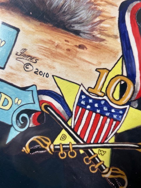 BUFFALO SOLDIERS "BATTLE OF TULAROSA" COMMEMORATIVE POSTER- FRAMED 30" x 24"