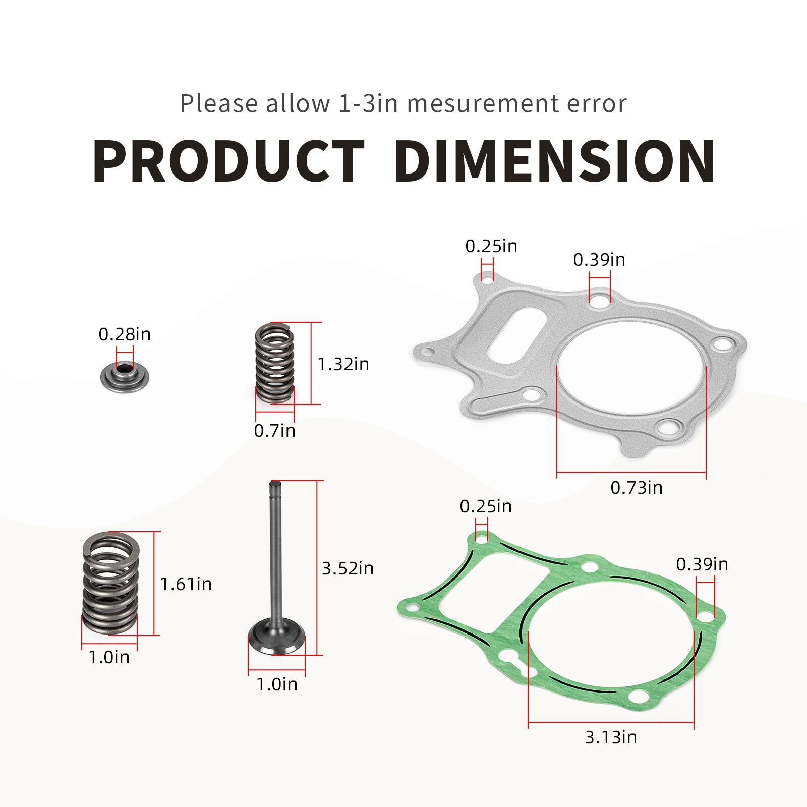 Intake Exhuast Valve Seal Spring Kit for Honda Recon 250 TRX250 TE TM 2002-2023