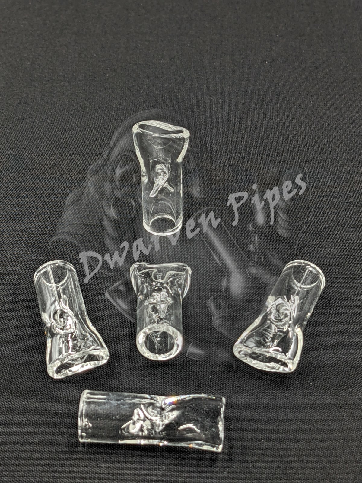 5 Pack Glass Filter Tips 4 Tobacco Smoking - Pinched Lip 12mm