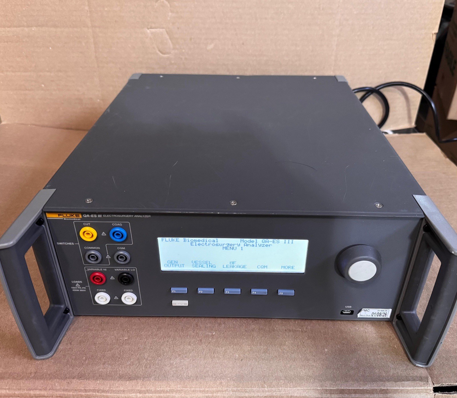 Fluke QA-ES III Electrosurgical Tester and Analyzer, come with Pelican 1607