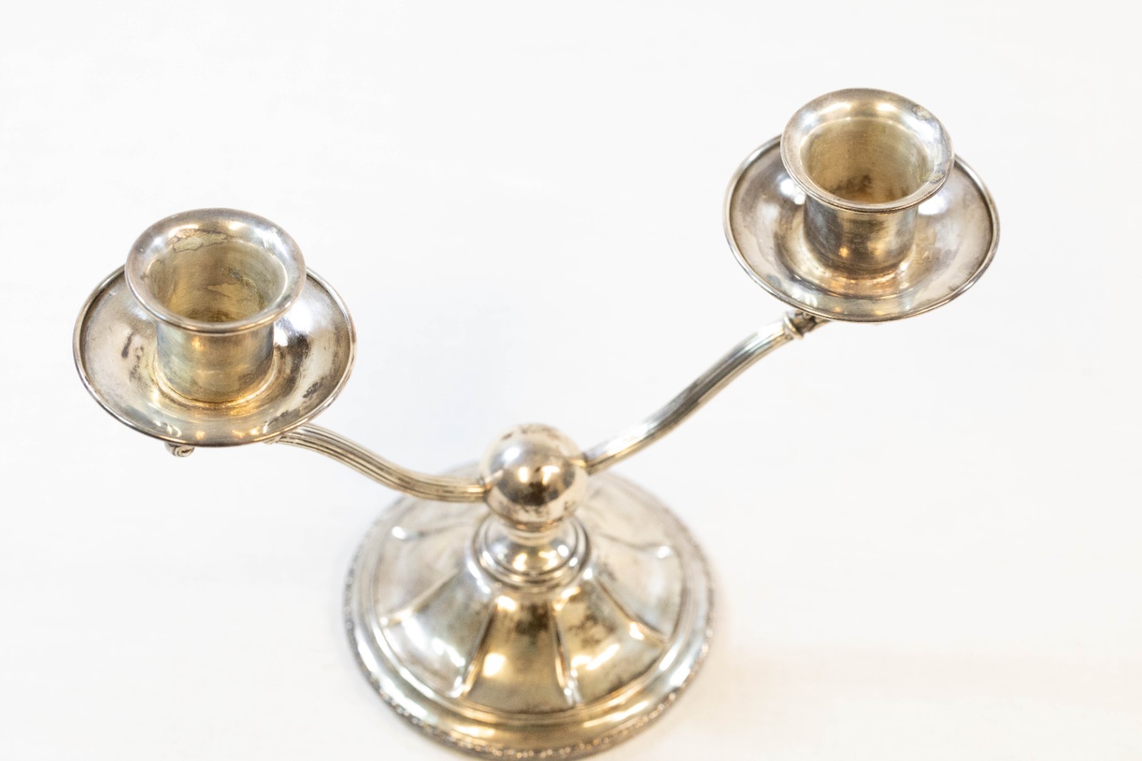 Vintage Pair of STERLING SILVER Double Arm Candelabra by Webster Company (INJ))