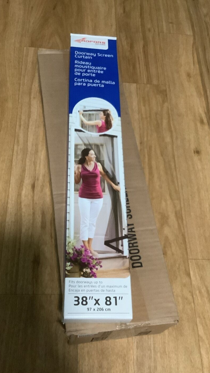 Adfors FSP8509-U Charcoal Doorway Screen Curtains Fits up to 38" x 81" PICK QTY!