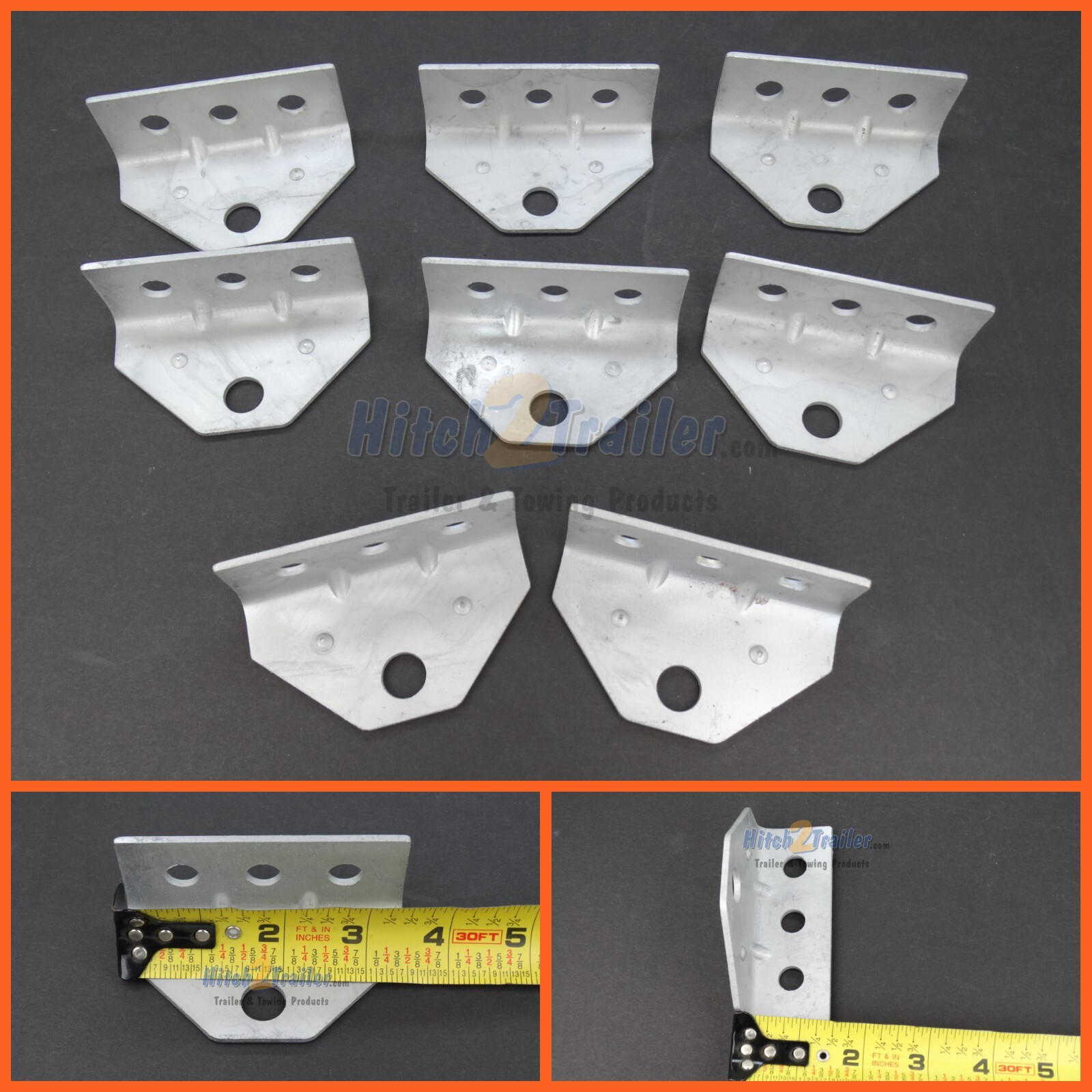 (8) Boat Trailer Top Angle Galvanized  Swivel Top Angle bracket for Bunk Bracket