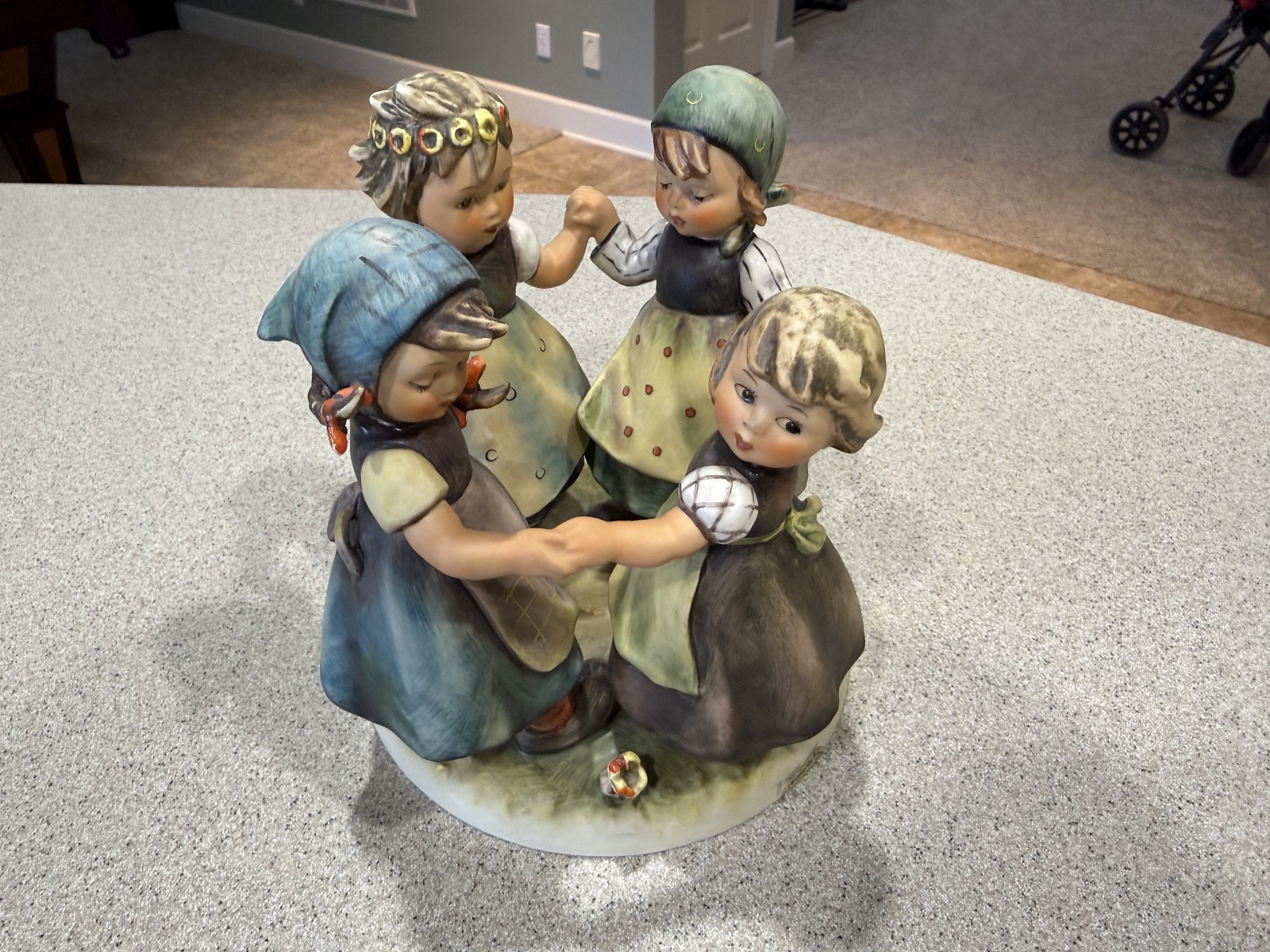 Quantity 2  1957 " RING AROUND THE ROSIE " #348 HUMMEL FIGURE  W. GERMANY GOEBEL