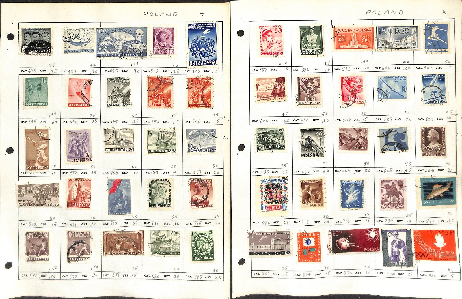 Poland Stamp Collection on 30 Pages, Neatly Identified (CB)