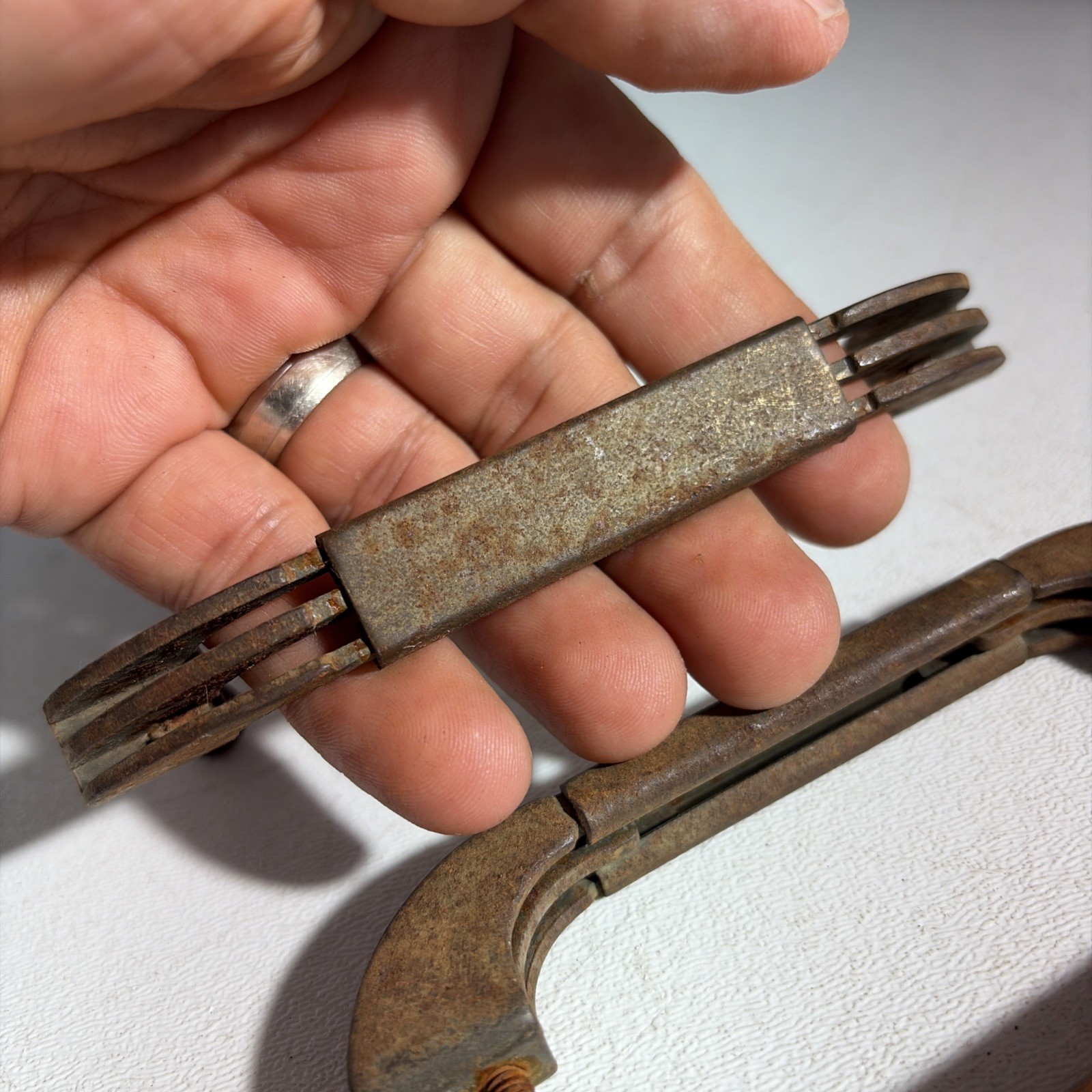 Vintage Art Deco Mid Century Modern Rustic Drawer Pulls Handles Set Of 3