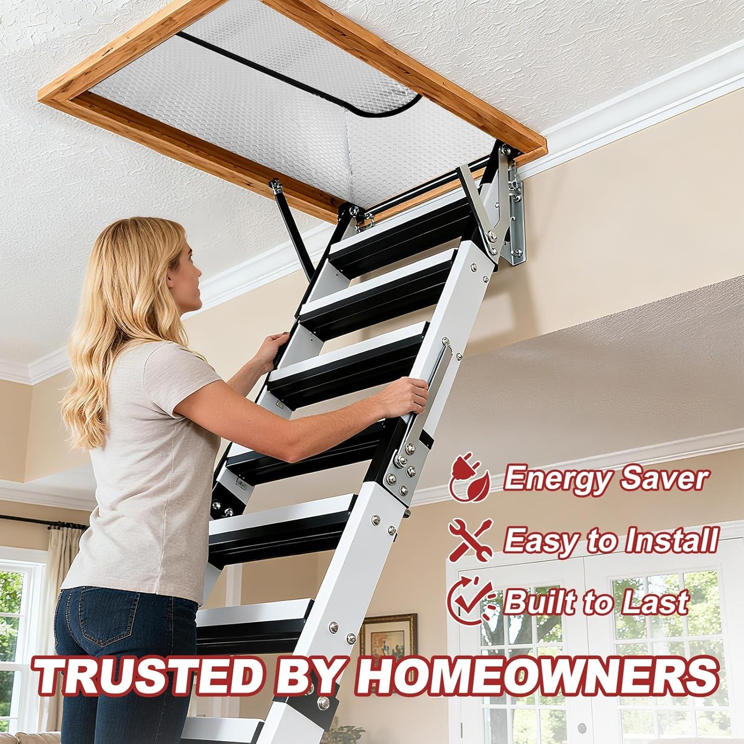 Attic Stairway Insulation Cover Pull-Down Attic Door Tent