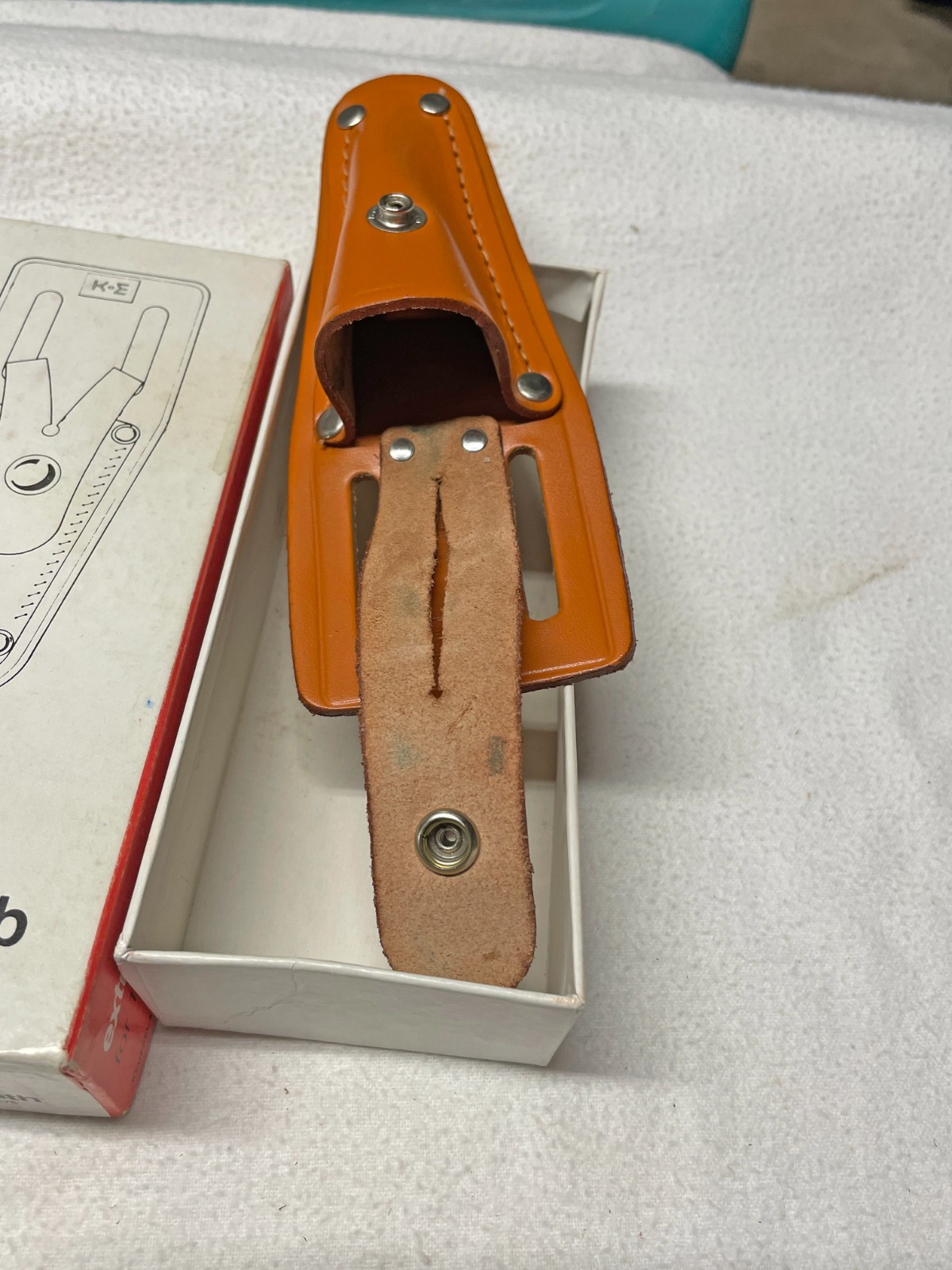 K&E Leather Sheath for 10-16 oz. Plumb Bob in Original Box Cat. No 83 0092