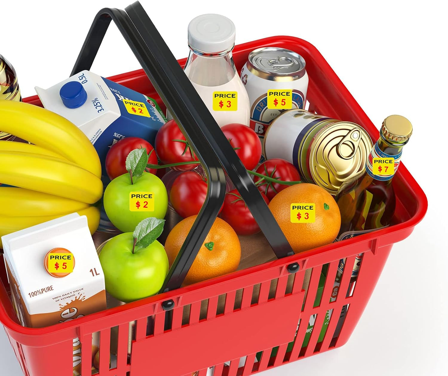 2240 Pcs Yard Sale Price Stickers, Prepriced Pricing Labels, Yellow