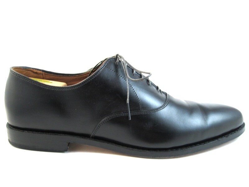 Allen Edmonds "CARLYLE" Men's Leather Plain Toe Oxfords 13 B Black USA (973)
