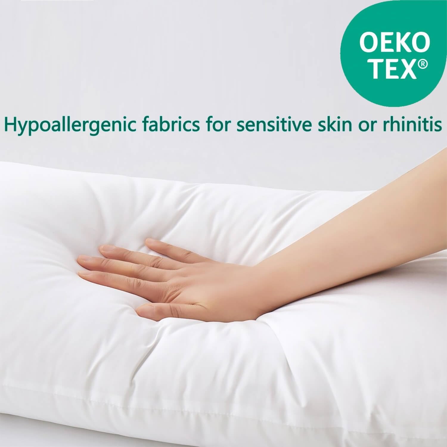 Flat Ultra Thin Bed Pillows King Size Pillow Set of 2 Extra Soft Down Alternativ