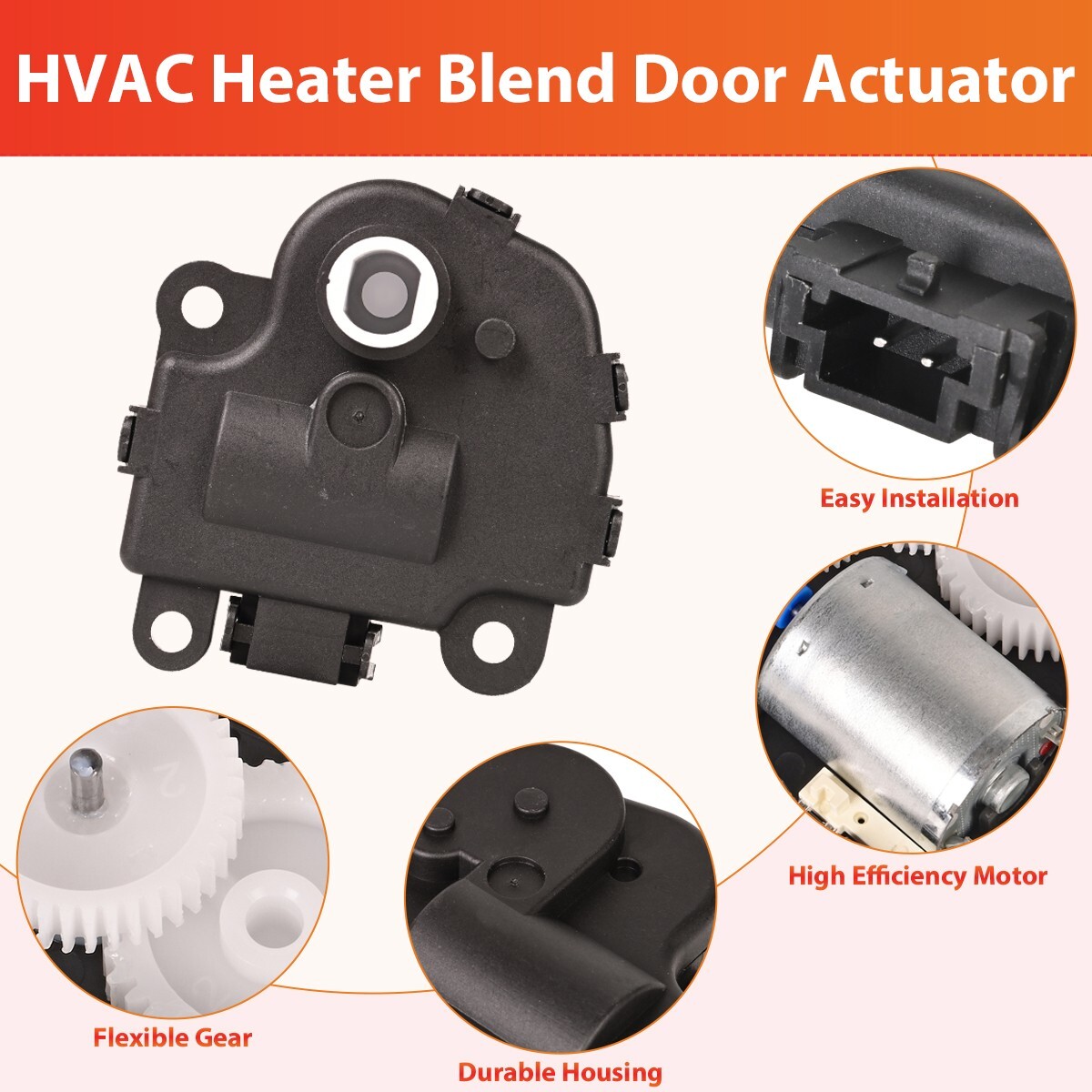 2x HVAC Heater Air Blend Door Actuator 604-108 for Chevy Impala Corvette Buick