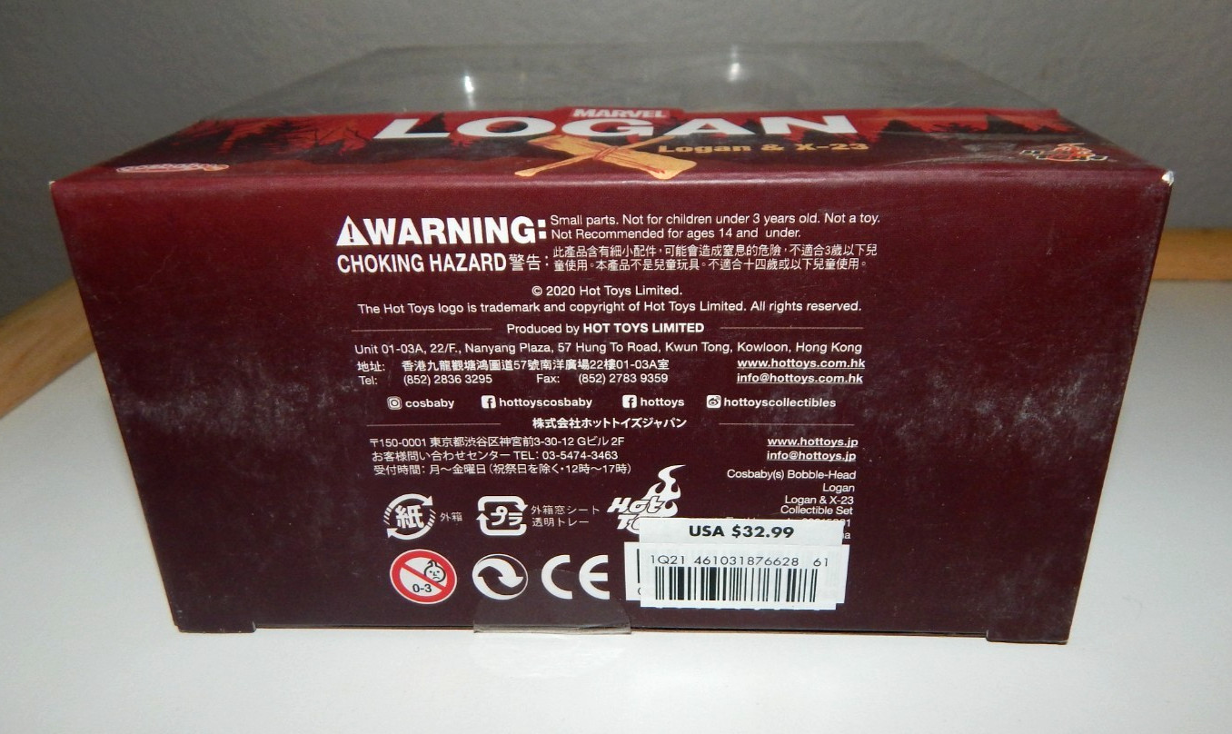 New MARVEL Collectible Set Figures LOGAN & X-23 CosBaby Bobblehead Hot Toys