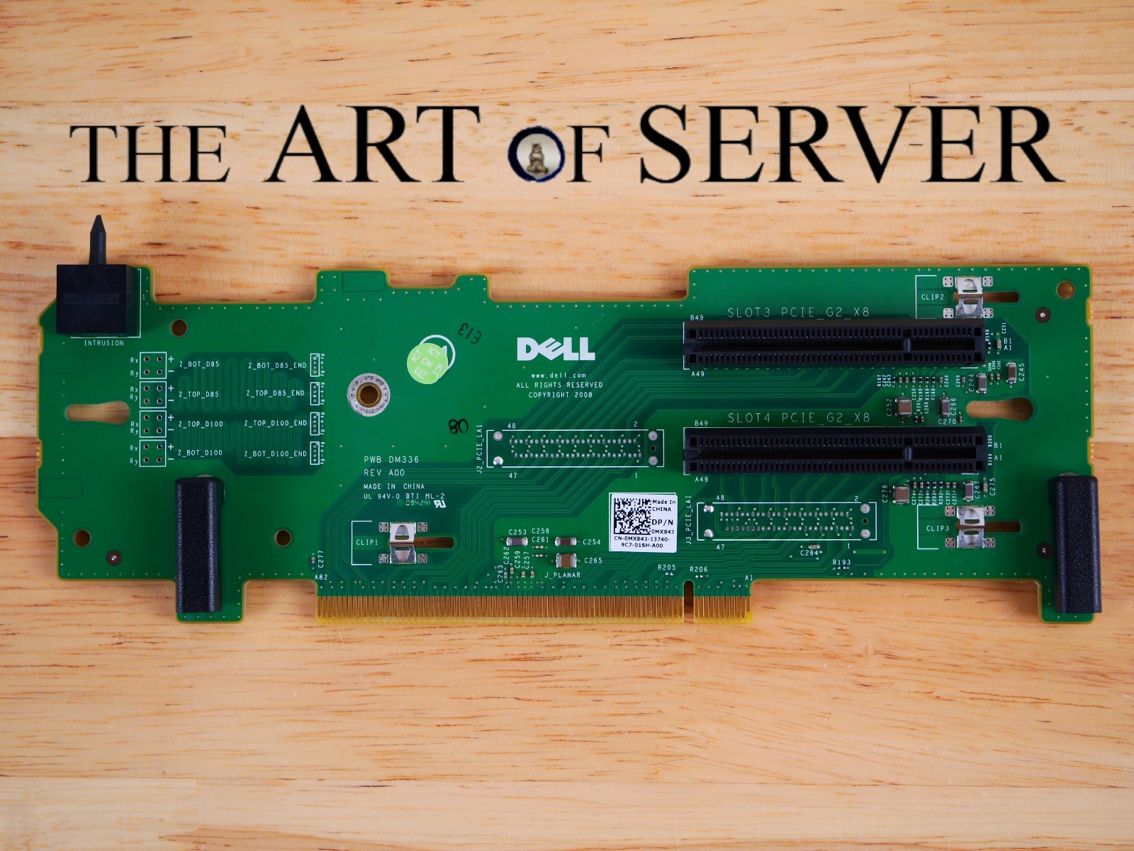 Dell PowerEdge R710 PCI-E PCIe 2x8 Riser MX843 MODIFIED WITH OPEN SLOTS for GPU