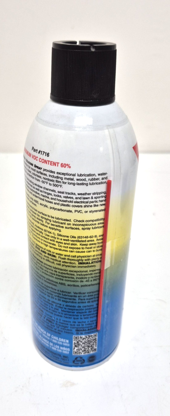 Berryman Products 1716 Silicone Lubricant 12oz Spray Can Lot of 2