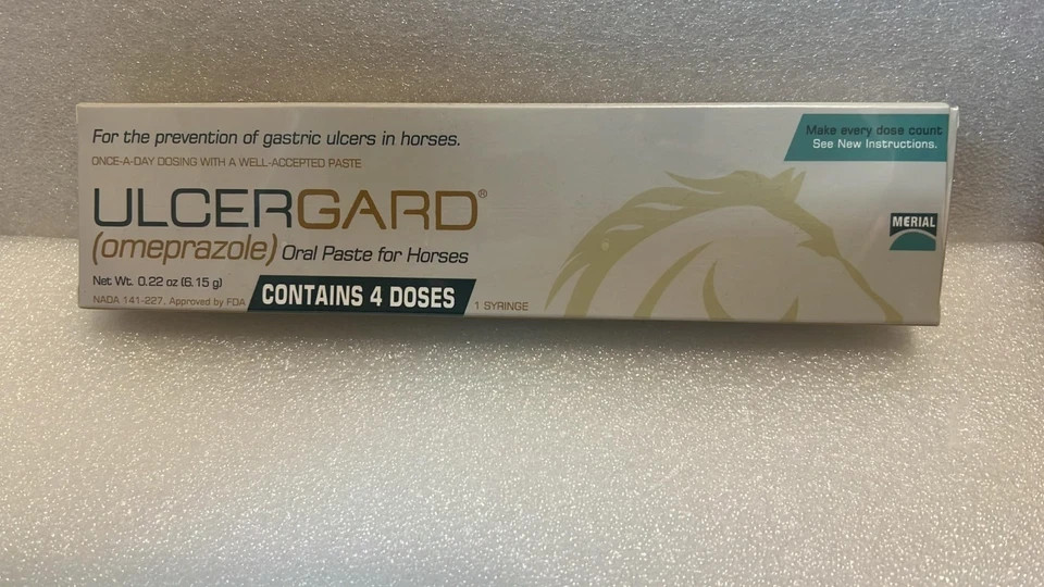 5 Pack Top Genuine UlcerGard Oral Paste for Horses 20 Doses Exp 2028 !!!!