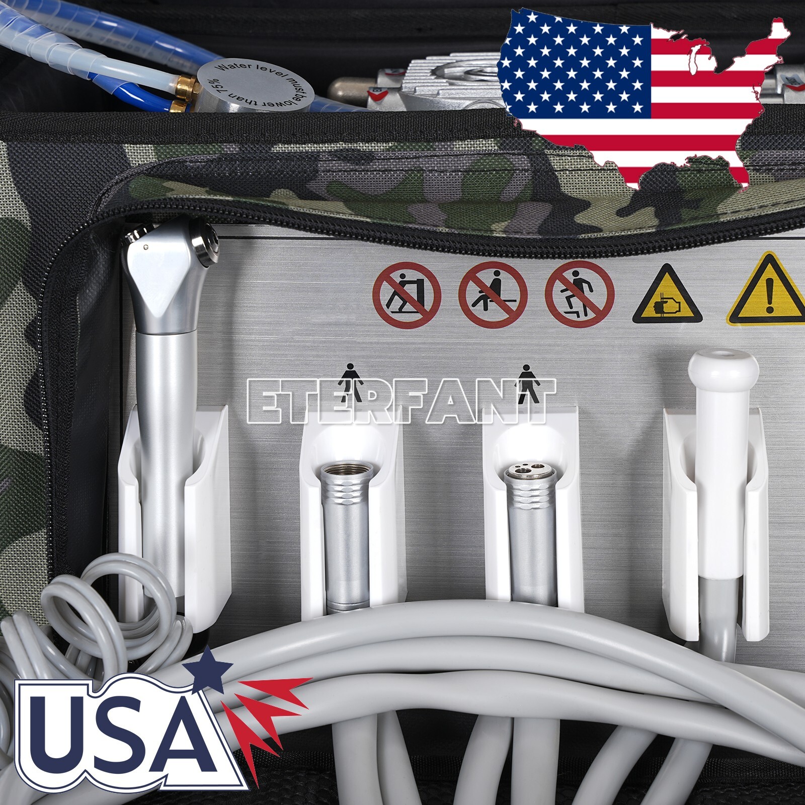 Portable Dental Delivery Unit Bag Air Compressor Suction System 4 Hole BD-401 US