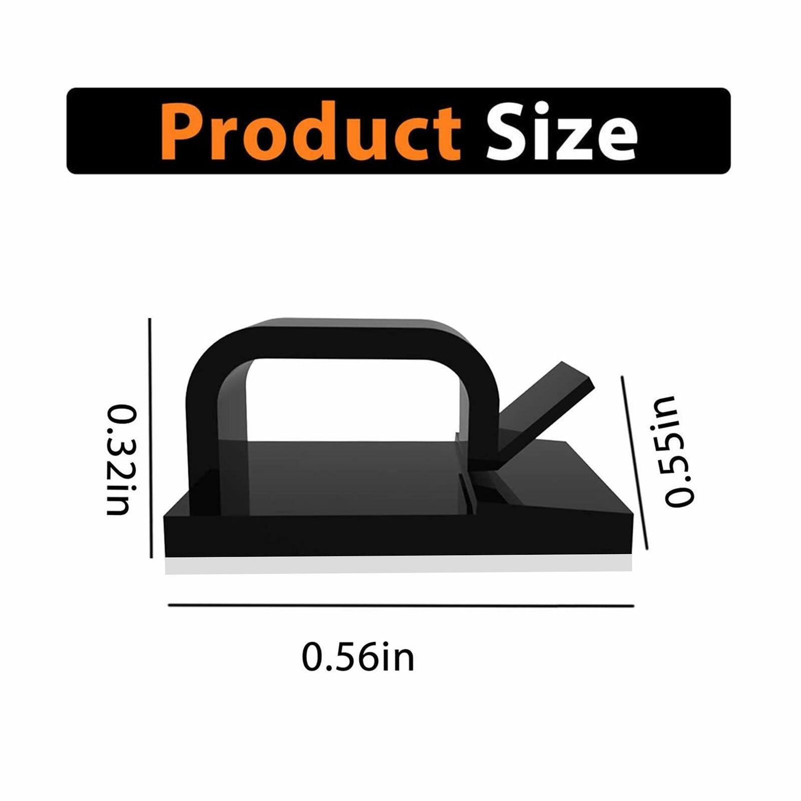 100Pcs Self-Adhesive Cable Clips Cord Stick Organizer Wire Holders Clamps Mounts