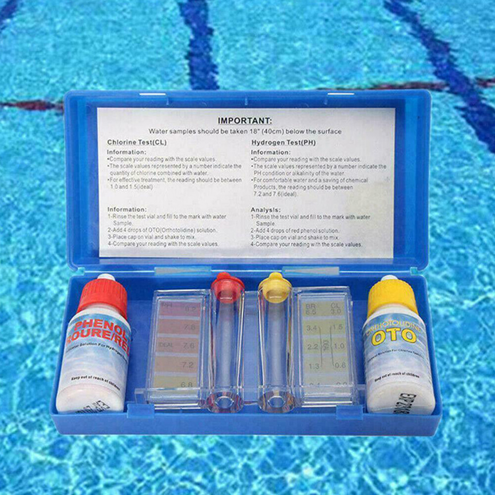 US 1-2 Pack Essential Ph & Chlorine Levels Swimming Pool Spa Water Test Kit
