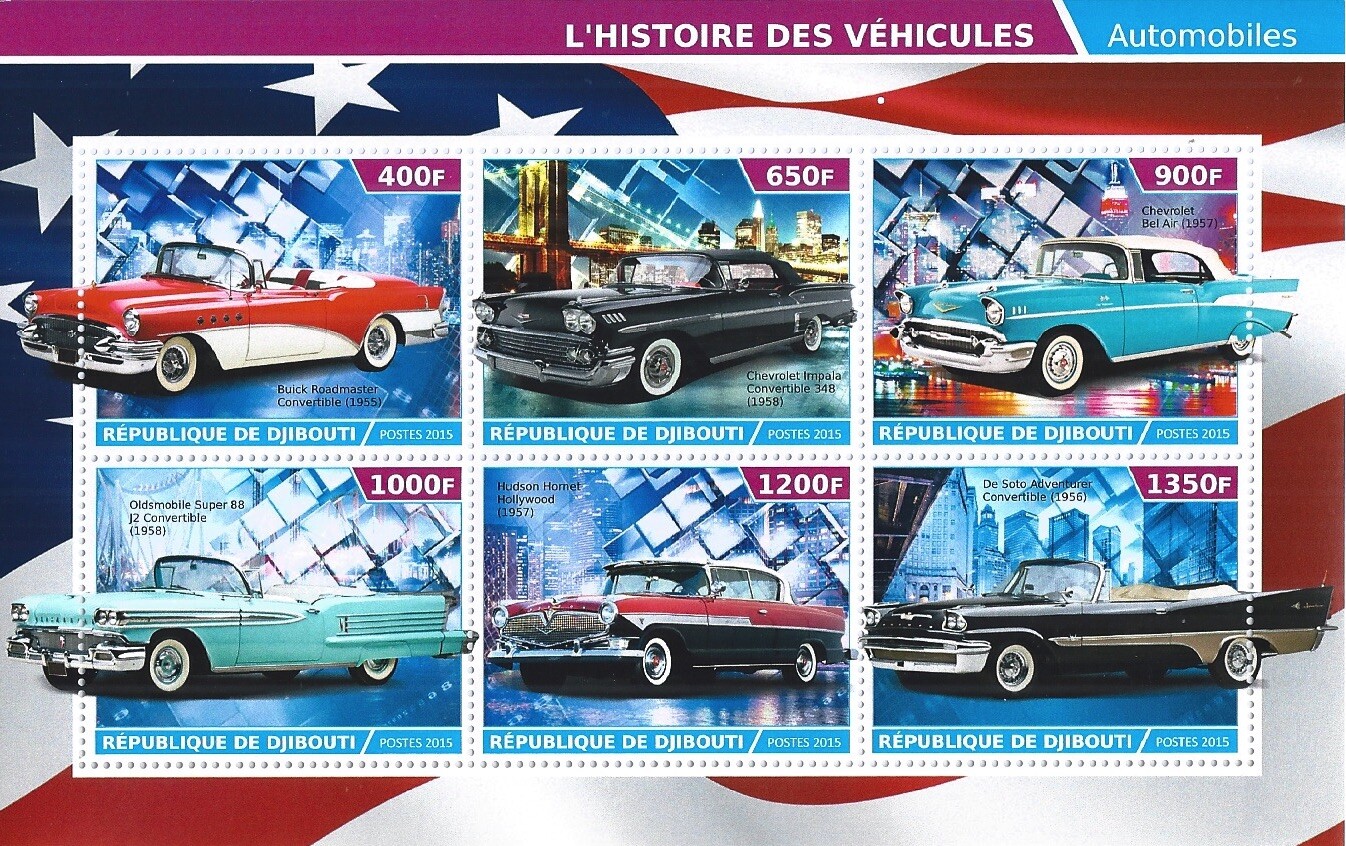 Mini Sheet 2015 Vehicules Car Cars Automobiles Classic Car American Chevrolet