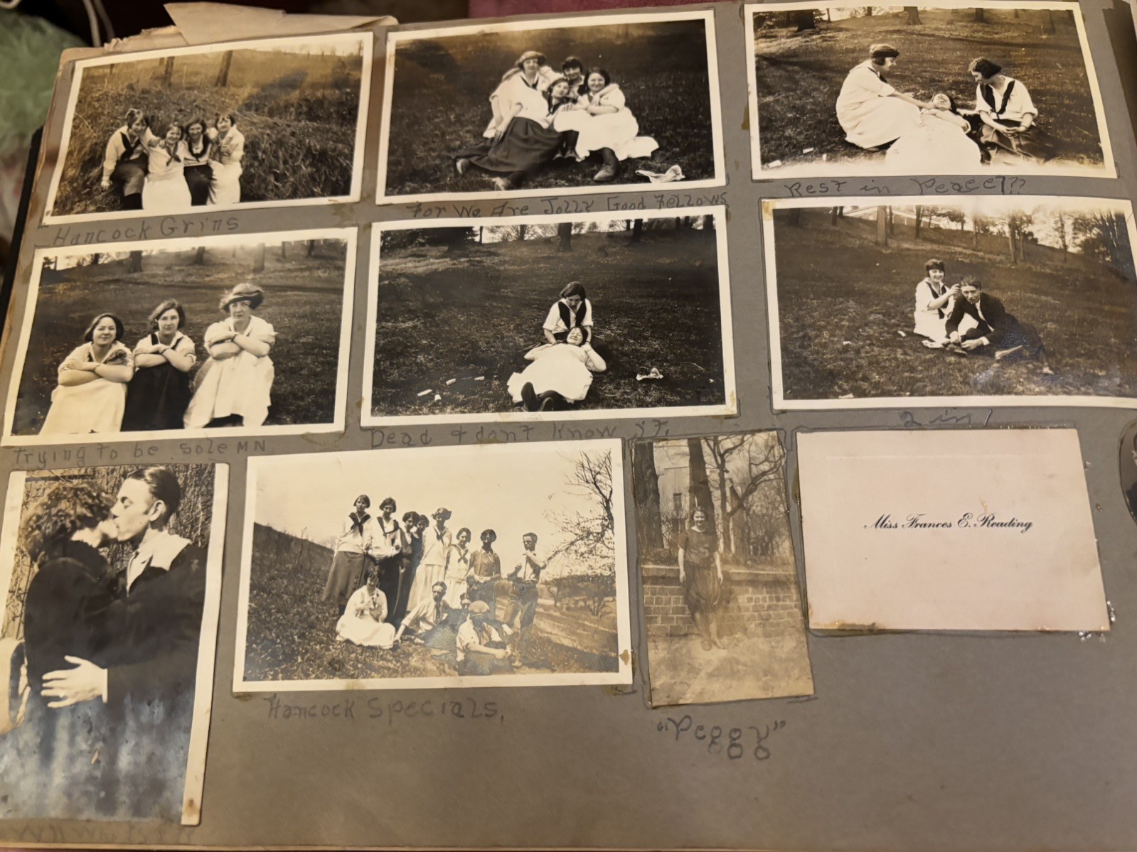 Antique 1923/24 High School Memories Scrapbook Felt Letter Invitations Playbill