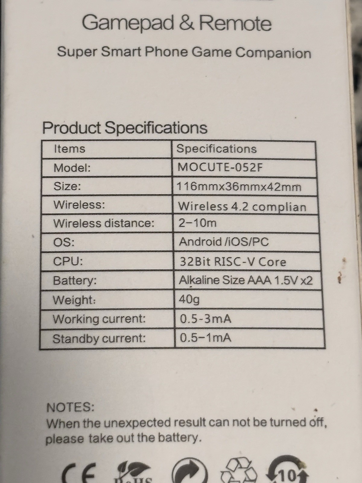 VR Remote Controller Gamepad Bluetooth Control