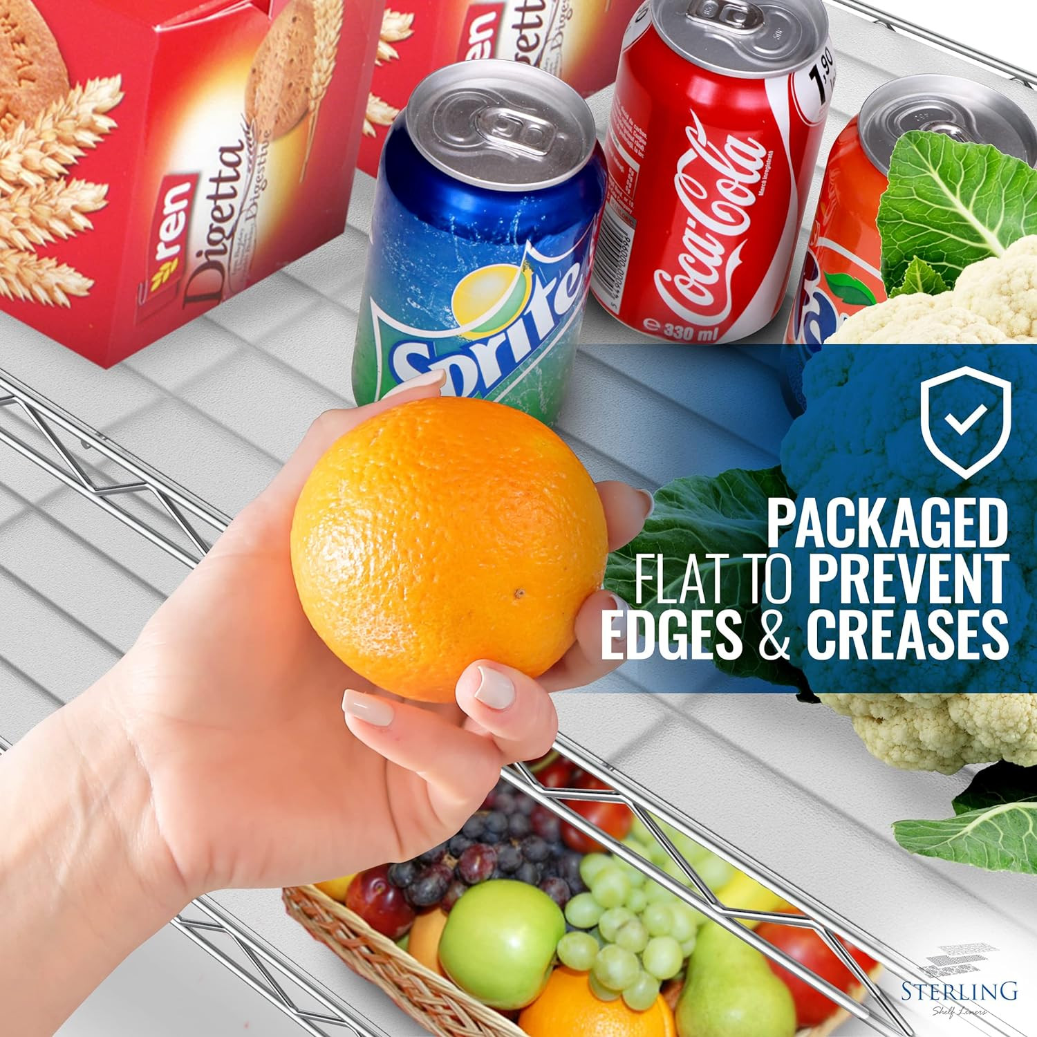 Sterling Shelf Liners for Wire Shelf System: Set of 4 in Graphite: 14 X 36 Inch