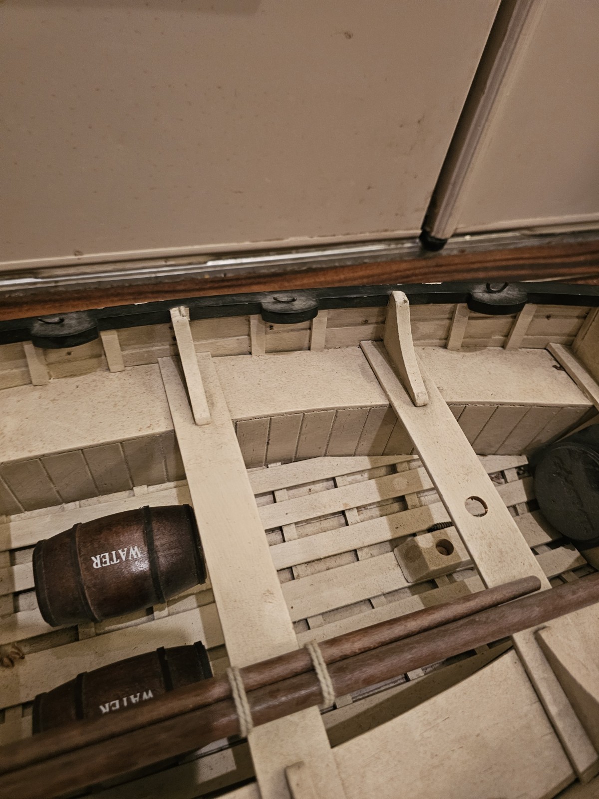 Vintage Liverpool #14 Wood Model Of Titanic Lifeboat, 31" W/Oars, Mast &...