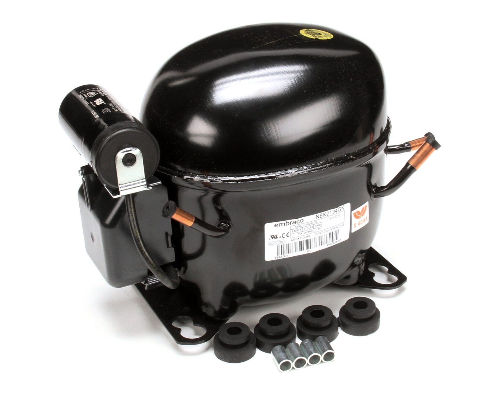 Glastender Compressor, R404A, 115V, Embraco, Nek2134Gk 07000771 - Free Shipping