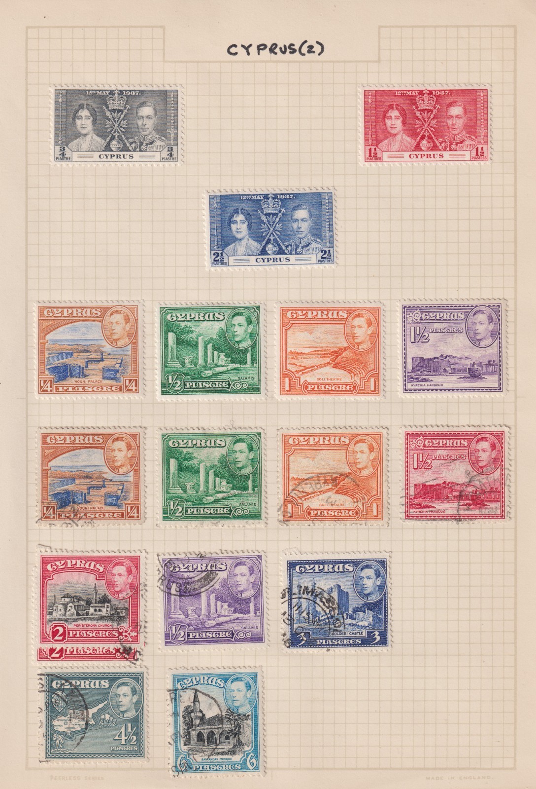 Cyprus Stamps on 4 Pages - Mint and Used - QV onwards