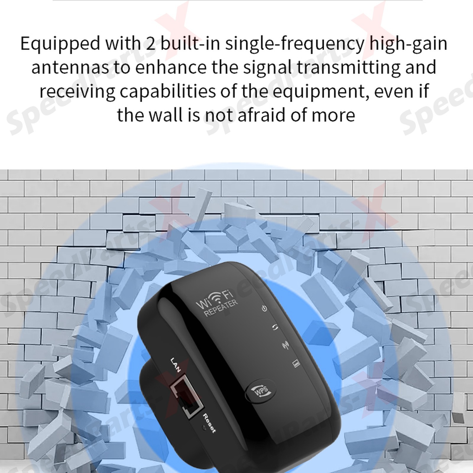 WiFi Range Extender Internet Booster Wireless Signal Repeater Amplifier Black