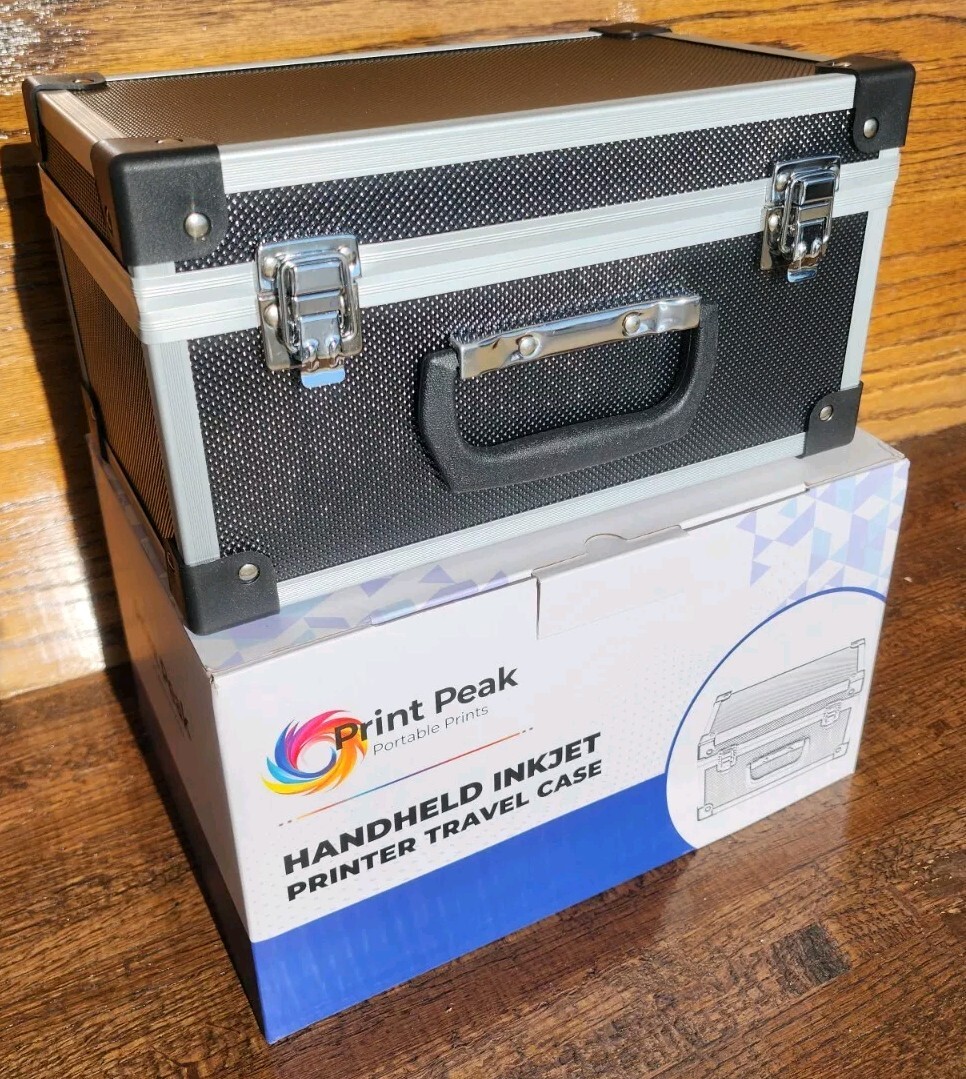 PRINT PEAK Handheld Inkjet Portable Printer Travel Case w/ Custom Foam Insert
