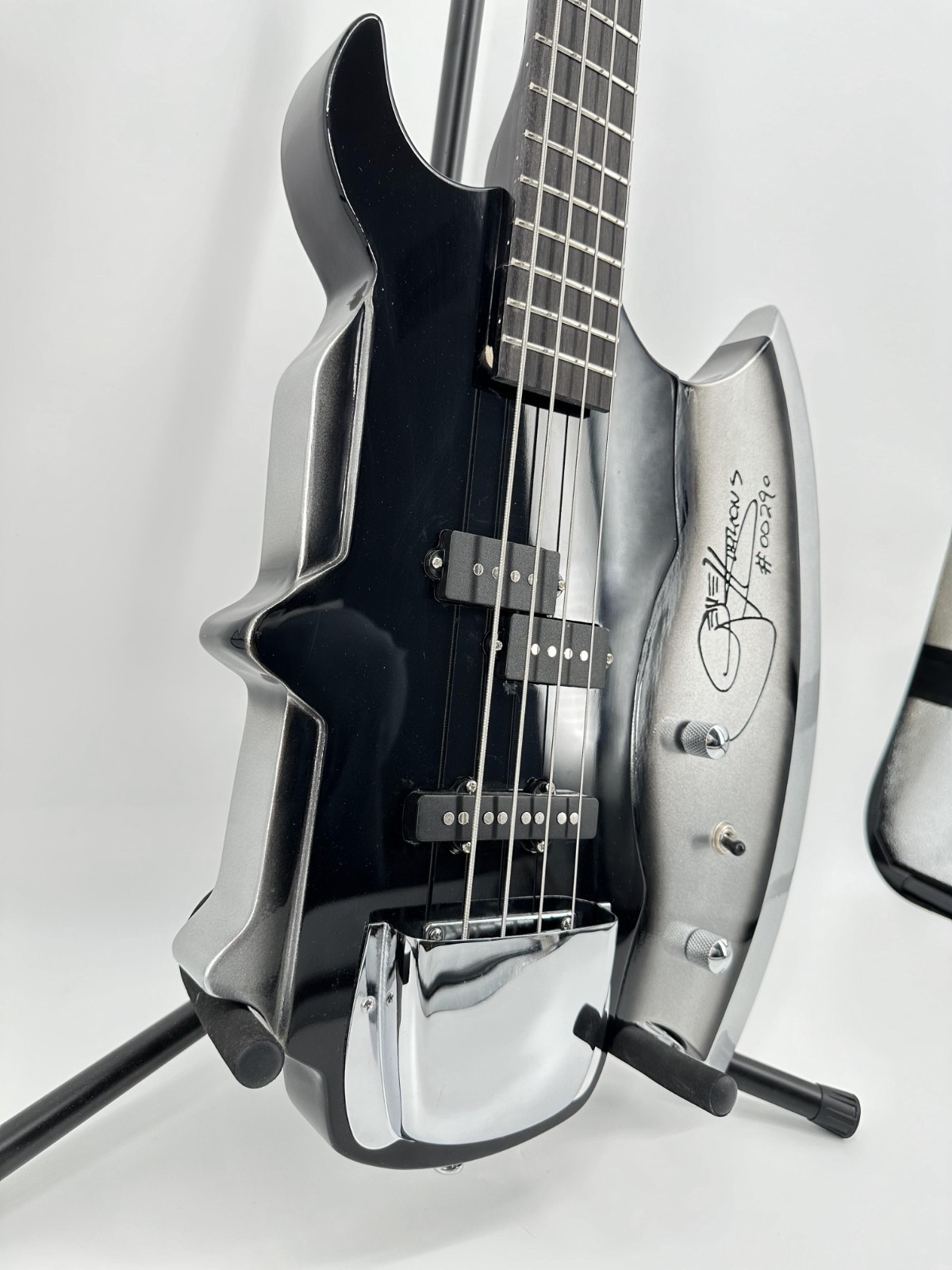 Us Warehouse Axe Bass Gene Simmons Electric Guitar Bass Black 4 Strings