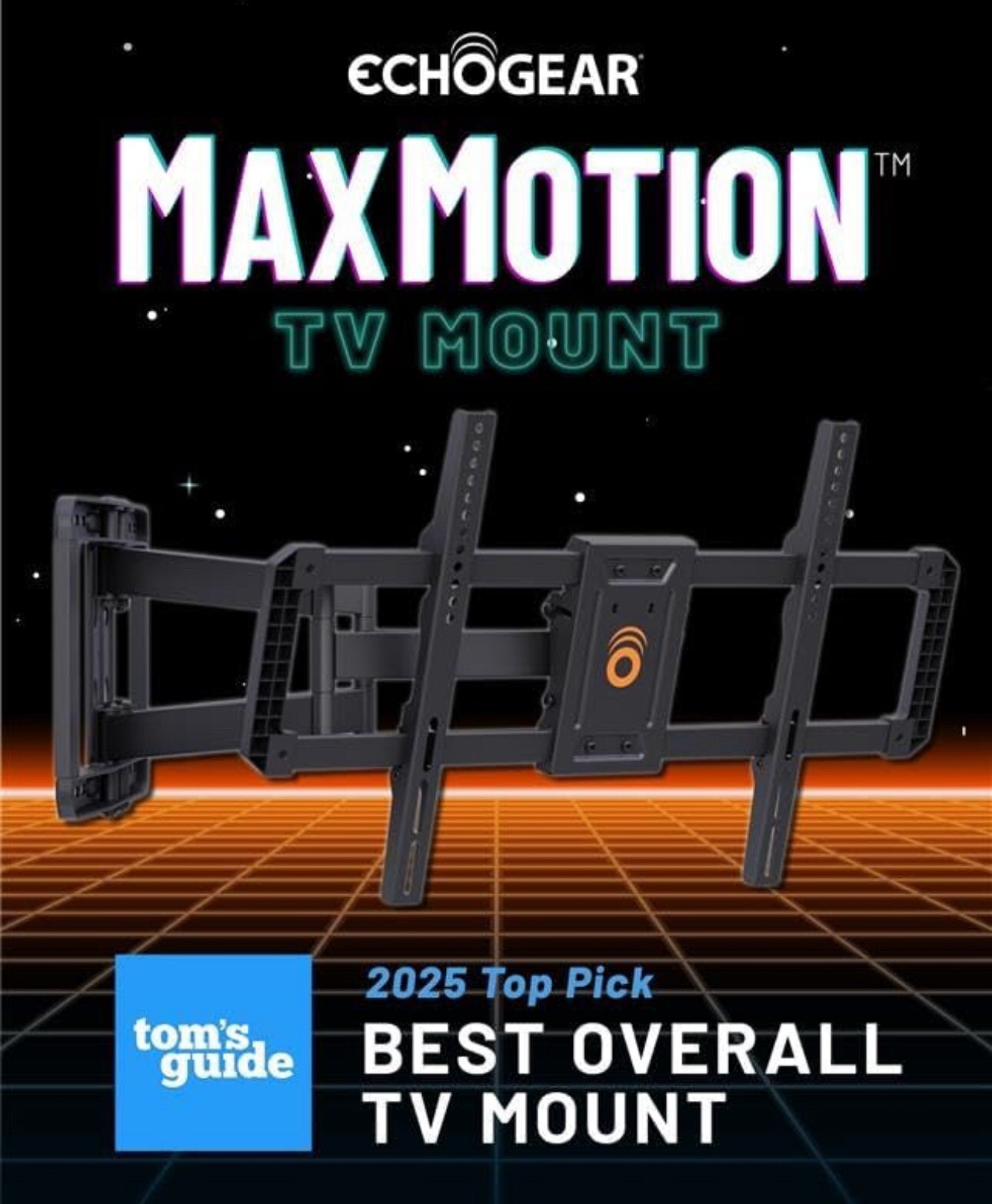 ECHOGEAR MaxMotion TV Wall Mount for Large TVs 42" to 90" Full Motion Swivel
