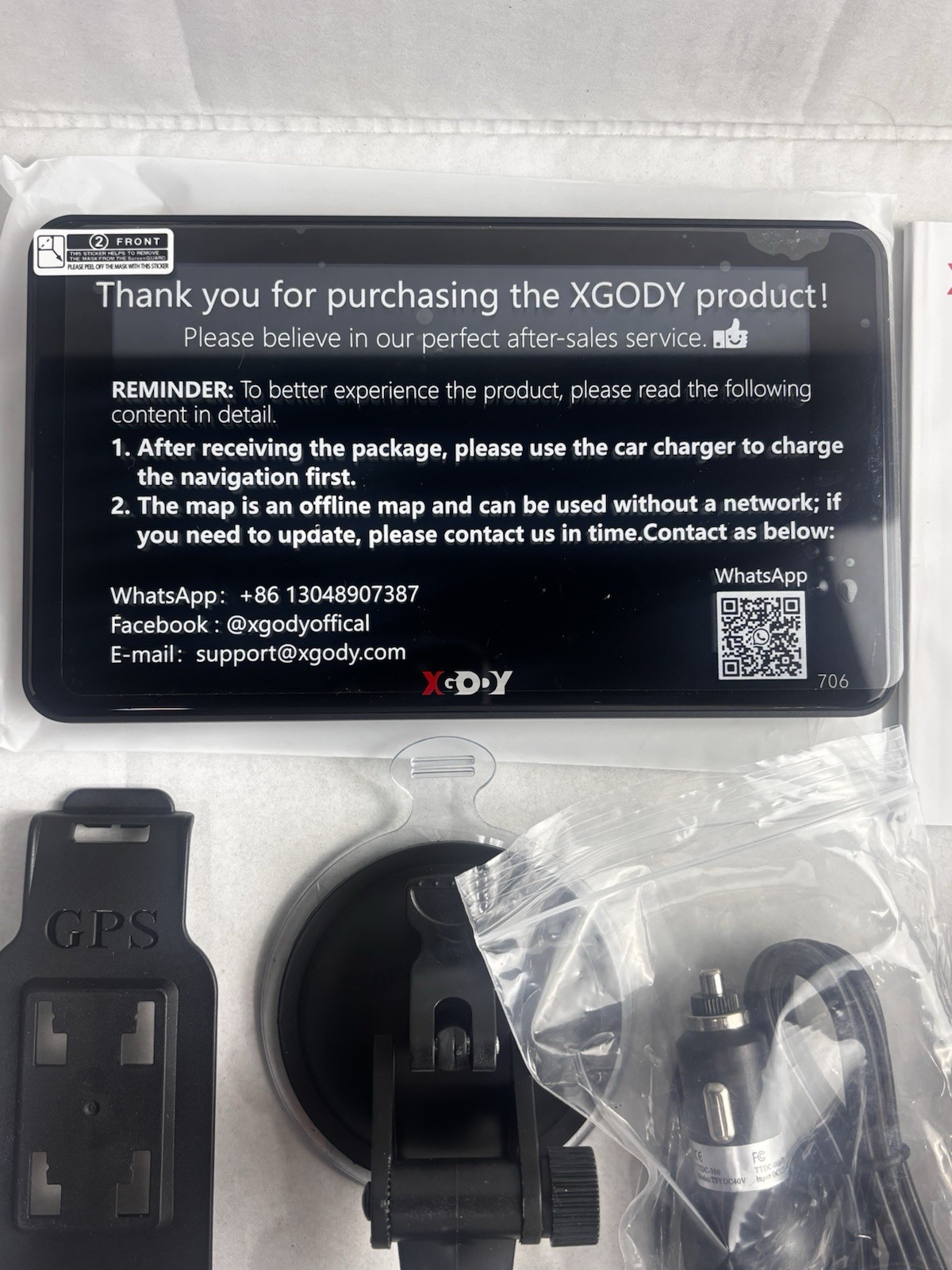 New XGODY GPS Navigation 7” Touchscreen System for car or truck 8GB Mem 256 RAM