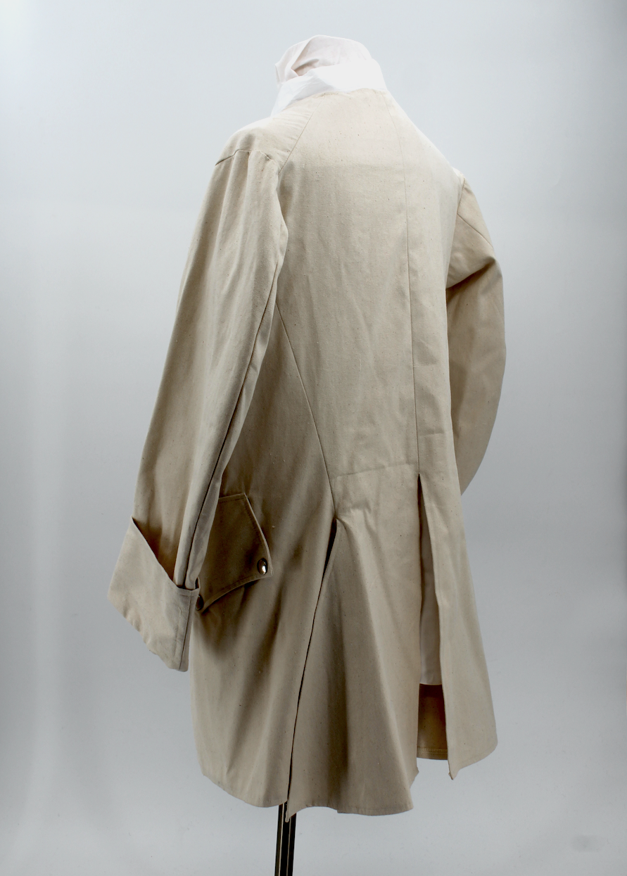 Colonial Period Osnaburg Sleeved Waistcoat - F&I, Revolutionary War - Size 46