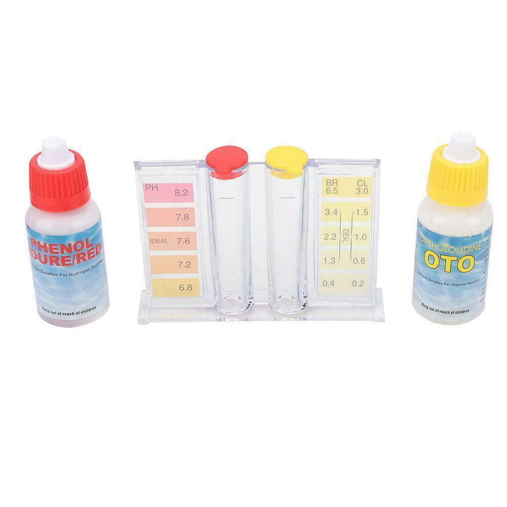 US 1-2 Pack Essential Ph & Chlorine Levels Swimming Pool Spa Water Test Kit