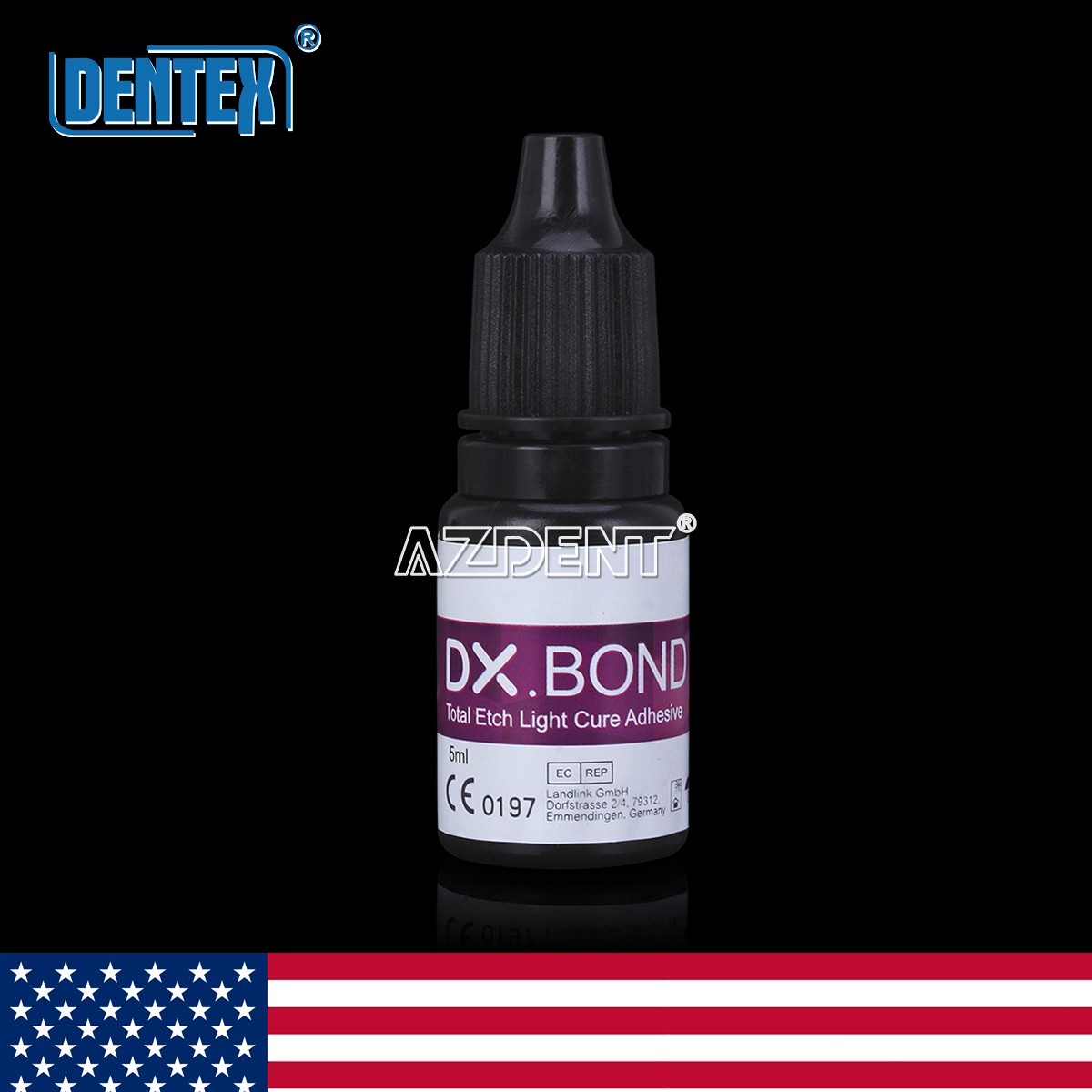 2X DENTEX Dental Light Cure Dentin Enamel Bonding Resin Adhesive ONE STEP 5 ML